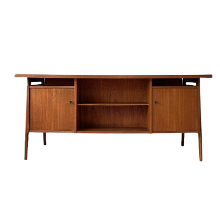 Vintage Deens Design Teakhouten Bureau image 1