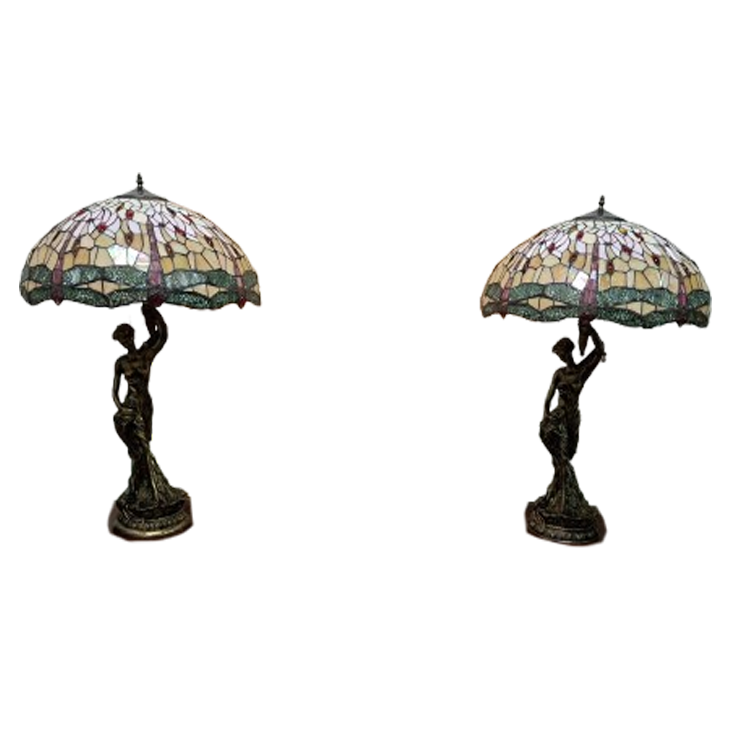 Klassieke Handgemaakte Tafellampen Met Sierlijke Lampenvoet Dragonfly image 1