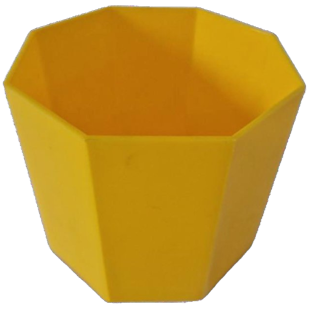 Jaren 70 Kunststof Vintage Bloempot Retro Pot Gele Bloempot image 1