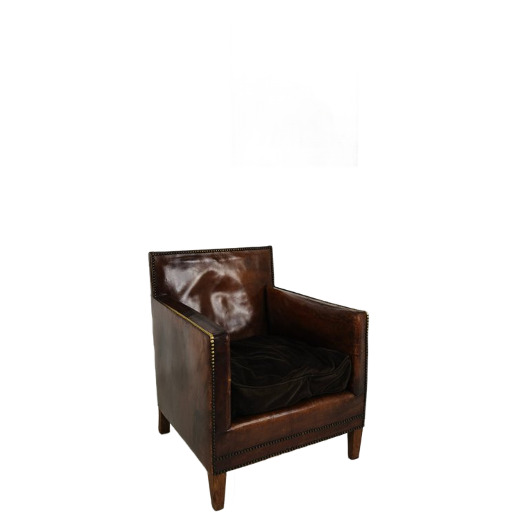 Prachtige Leren Clubfauteuil – Jaren 30 image 1