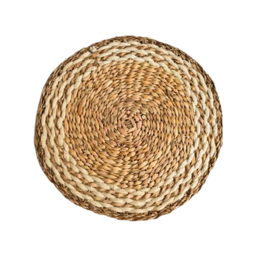 Vier Rieten Ronde Placemats Met Touw Servies Bohemian Reliving