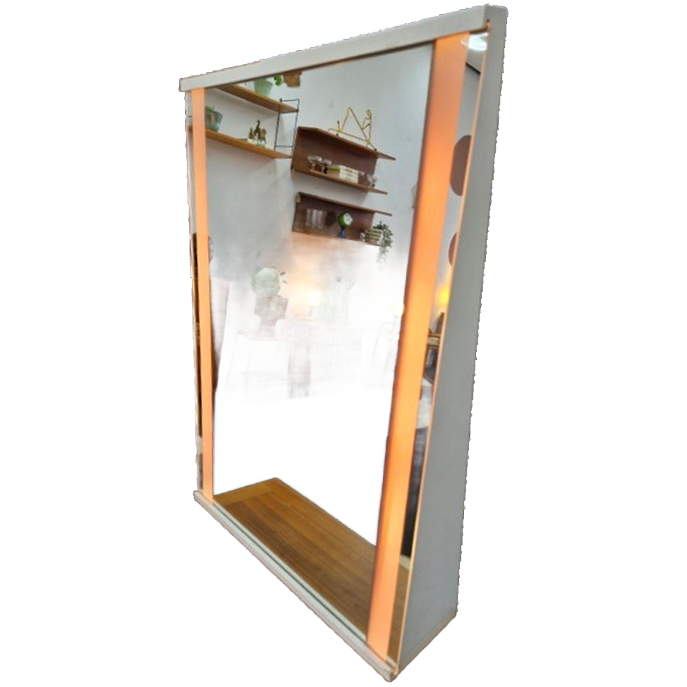 Grote Vintage Spiegel Met Verlichting Jaren 70 image 1