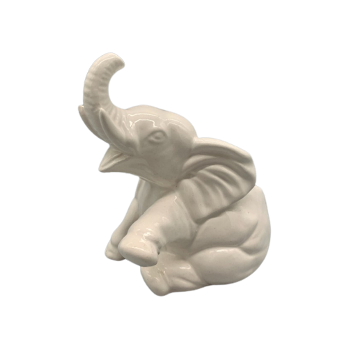 Bloempot Vintage Olifant Wit Porselein image 1