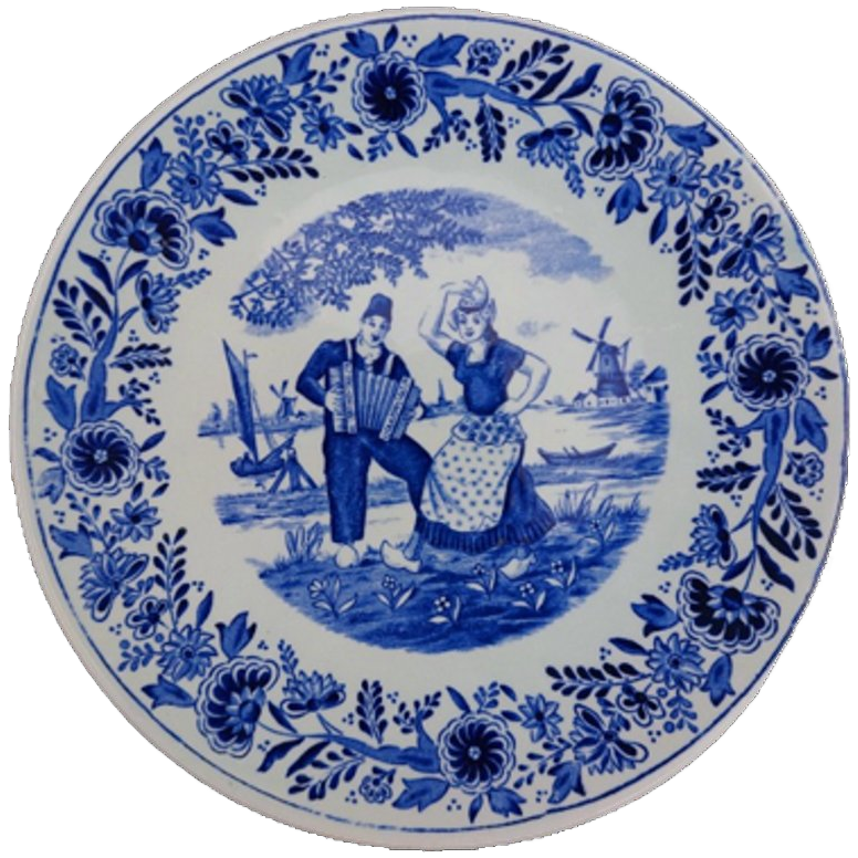 Bord Antiek Blauwe Delfts Petrus Regout Maastricht image 1