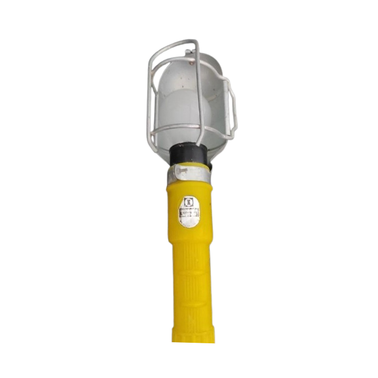 Vintage Looplamp Geel Met Zinken Kapje image 1