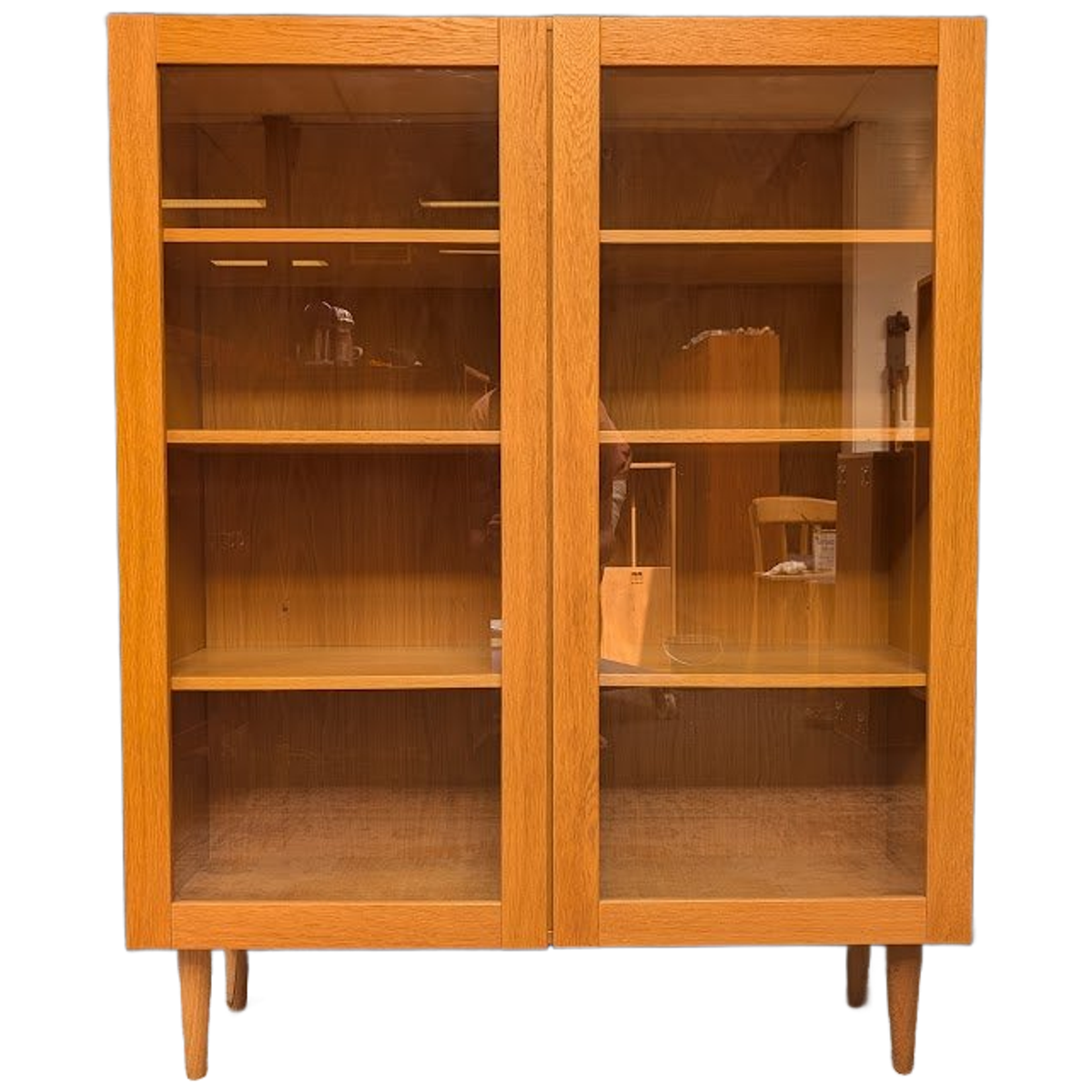 Vintage Eiken Vitrinekast, Deens Design image 1