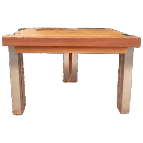 Teakhouten Bijzettafel 60 X 60 Plantentafel Salontafel image 1