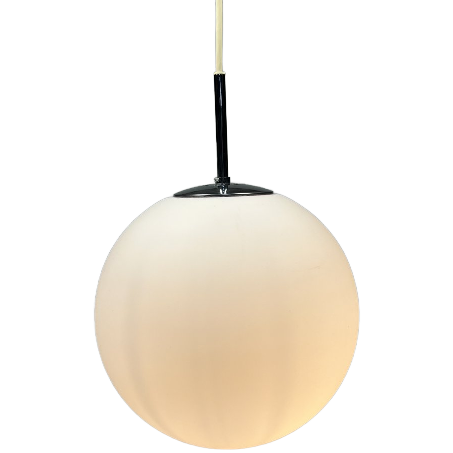 Vintage Glazen Bollamp / Hanglamp, Glashütte Limburg, Duitsland 1960's image 1