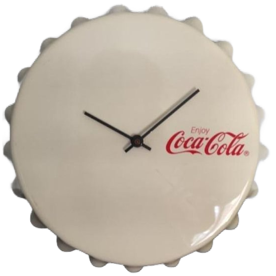 Vintage Wandklok Coca Cola Wit Rood image 1