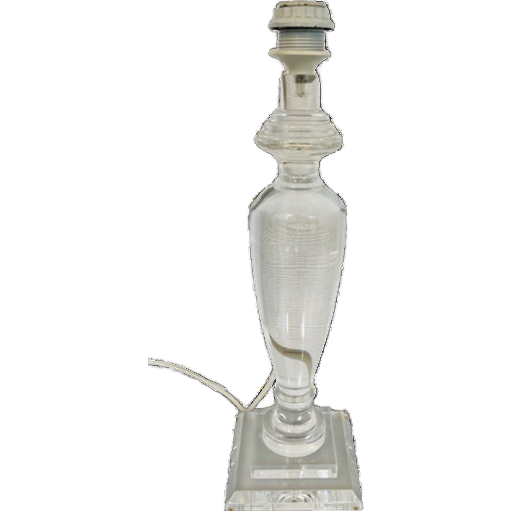 Lucite Vintage Transparante Plexiglas Lamp image 1