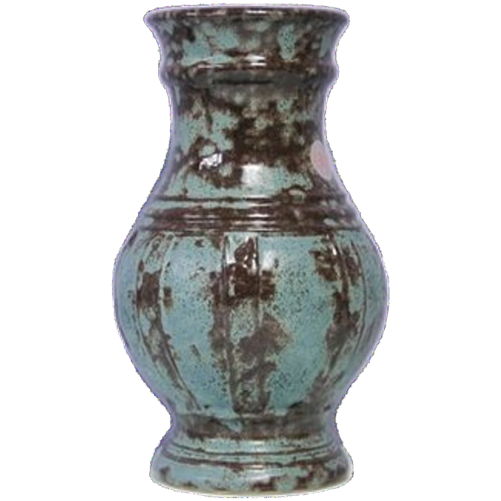 Blauwe & Bruine West Germany Vaas image 1