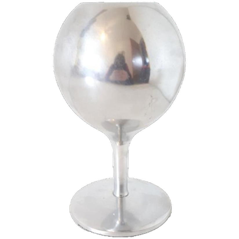 Mat Chromen Waxine Bol Space Age Retro Kandelaar image 1