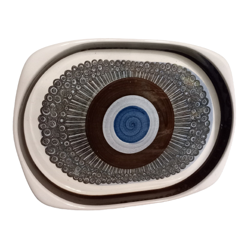 Keramische Zweedse Geglazuurde Schaal. image 1