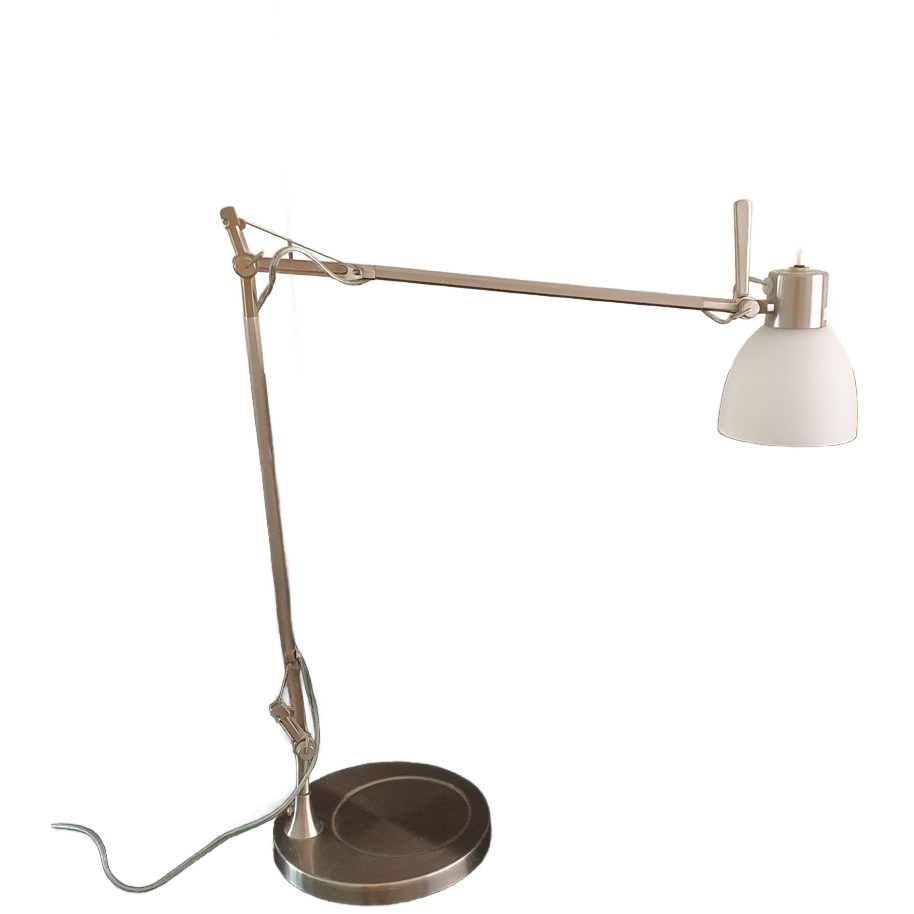 Bureaulamp - Tafellamp - Metaal - Zilverkleurig - Verstelbaar image 1
