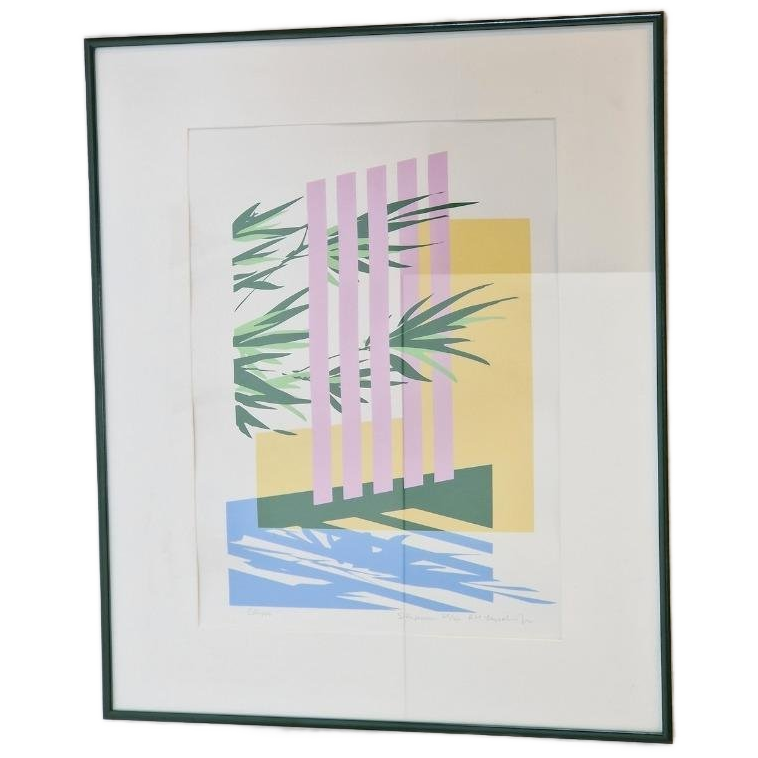 Vintage Postmodern Art Stilleven Zeefdruk Eclipse 1980 Boho image 1