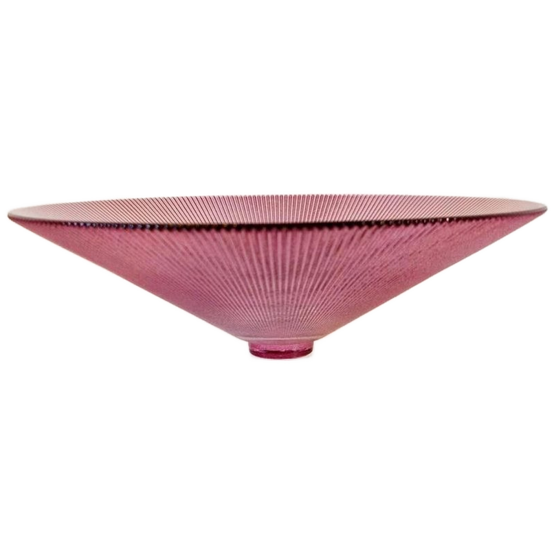 Vintage Persglas Schaal Paarse Glazen Schaal image 1