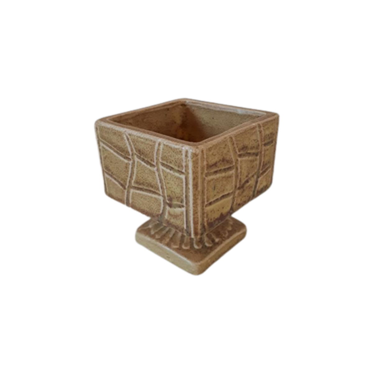 Okergeel Groen Vintage Bloempotje Retro Pot Kamerplant image 1