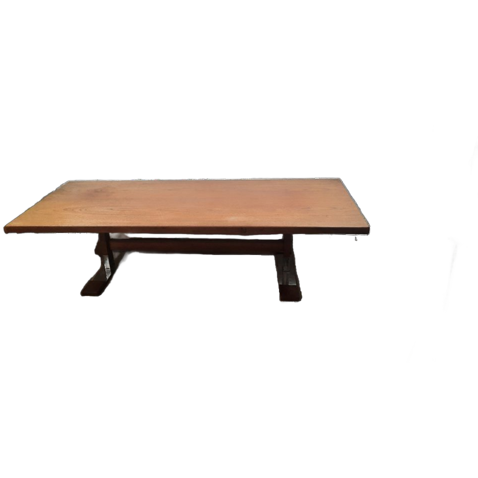 Vintage Fristho Salontafel Eiken Teak Chrome image 1