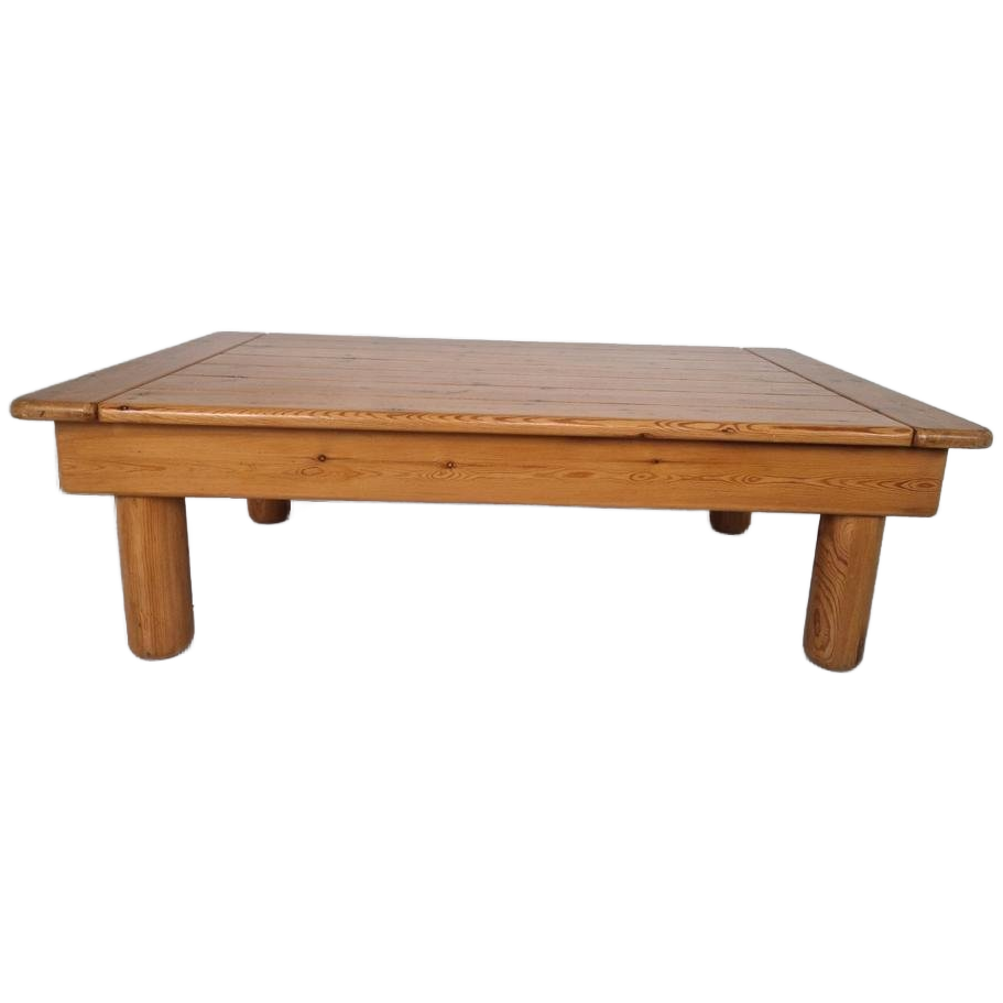 Japandi Stijl Vintage Zweedse Grenen Salon Tafel. image 1