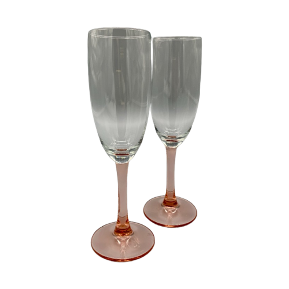 Set Vintage Flûtes Roze Steel 2 Stuks image 1