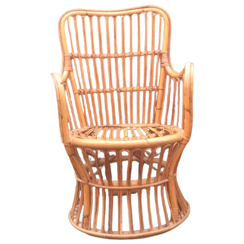 Vintage Fifties Bonacina Rotan Fauteuil/Pauwenstoel image 1