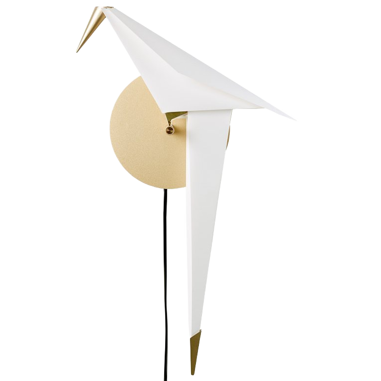Moooi Perch Light Wandlamp Led Met Stekker Large Messing/wit image 1