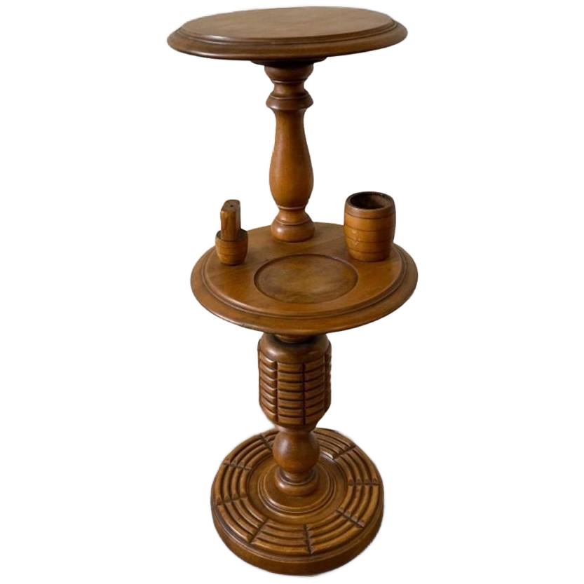 Vintage Houten Etagère Met Dubbele Plateau / Plantentafel image 1