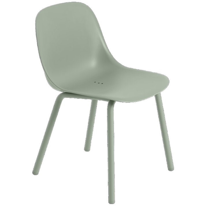 Muuto / Fiber Outdoor Side Chair / Set 6 Stuks / Dusty Green image 1