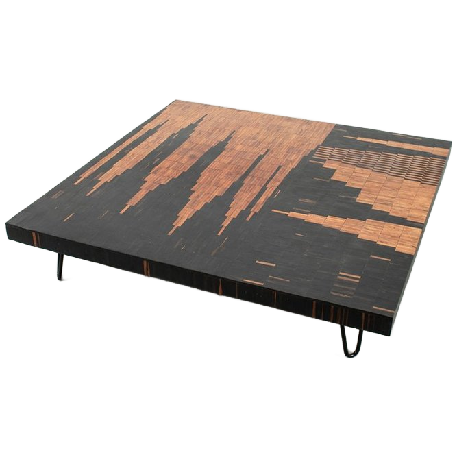 Salontafel Met Mozaïek In Hout image 1