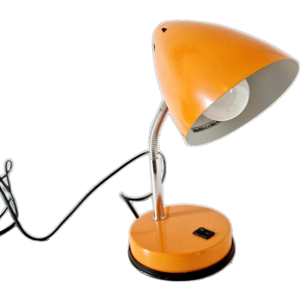 Vintage Oranje Bureau Lampje Uit De Jaren 90 image 1