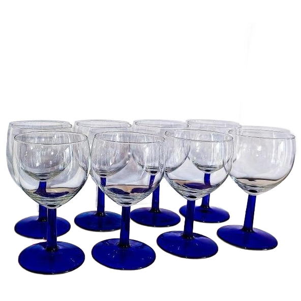 8x Wijnglas Donkerblauwe Steel Luminarc image 1