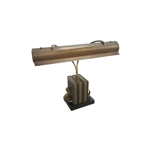 Bronzen Bureau Bankierslamp Bureaulamp image 1
