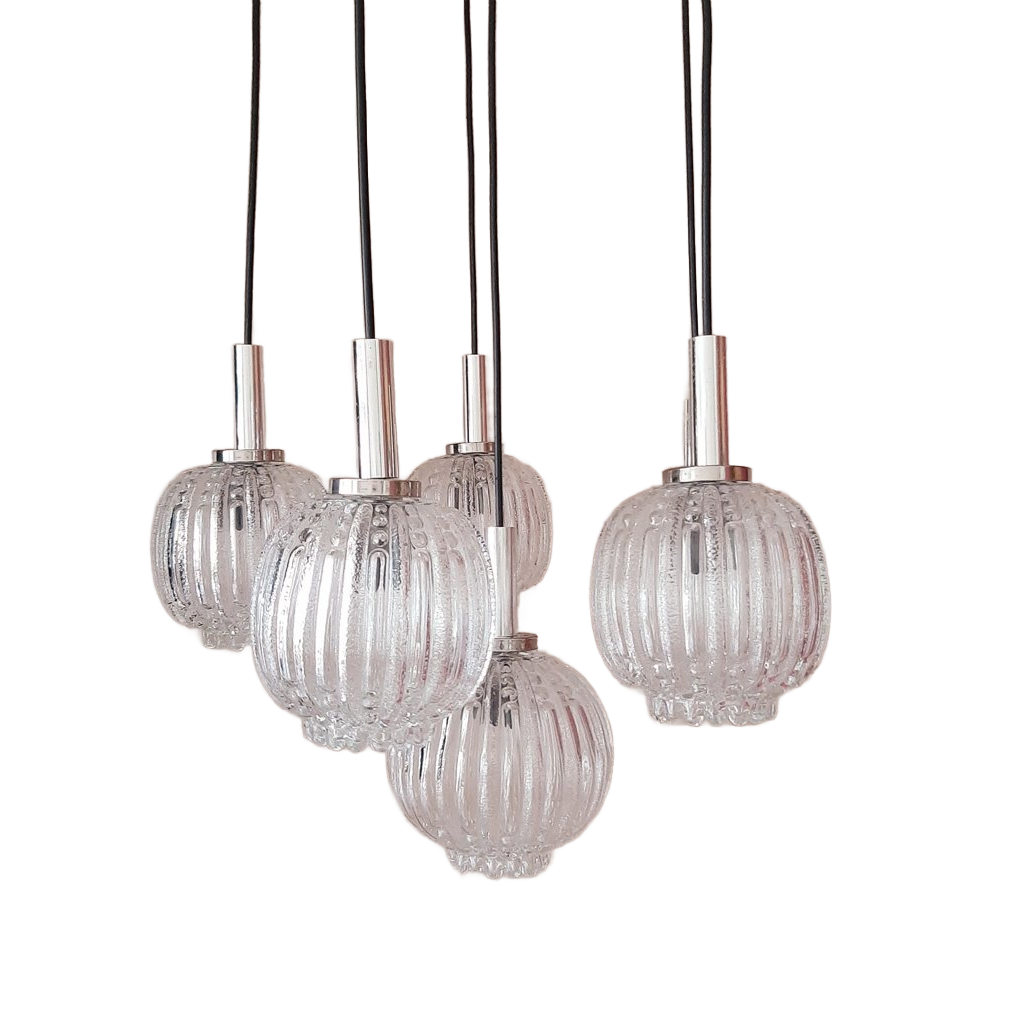 Vintage Cascadelamp | Jaren 60 Bollamp | Bubble Hanglamp image 1