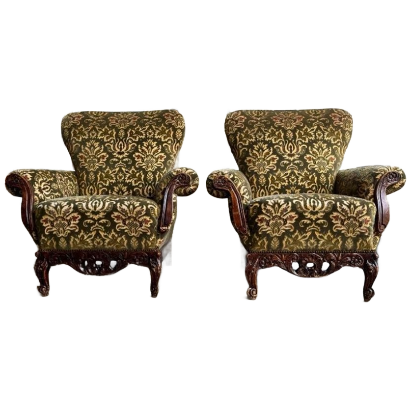 Set 2 Vintage Barok Clubzetels /retro Éénzit /louis Quinze image 1