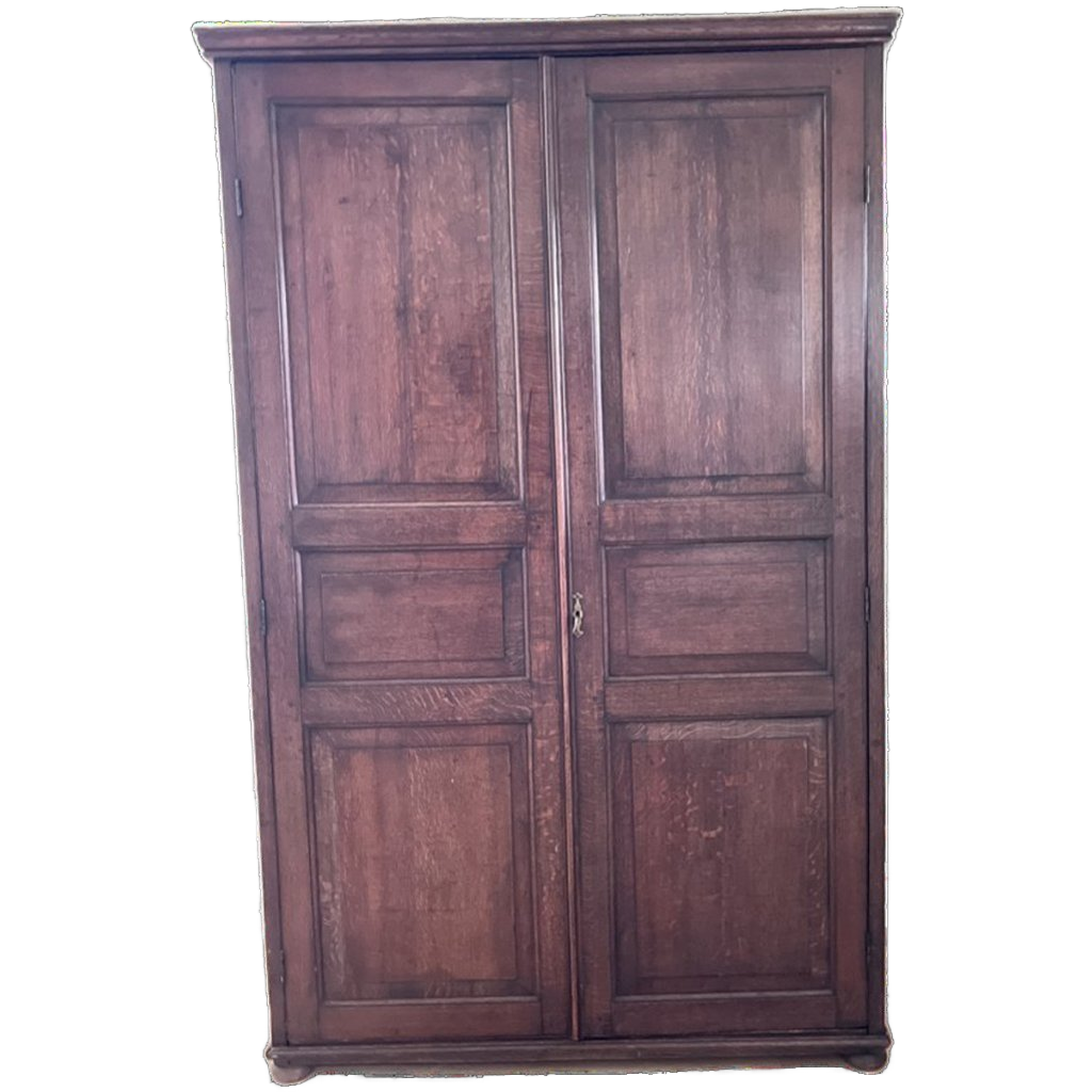 Antiek Engels Eiken Kledingkast/ Hang/ Leg Kast, image 1