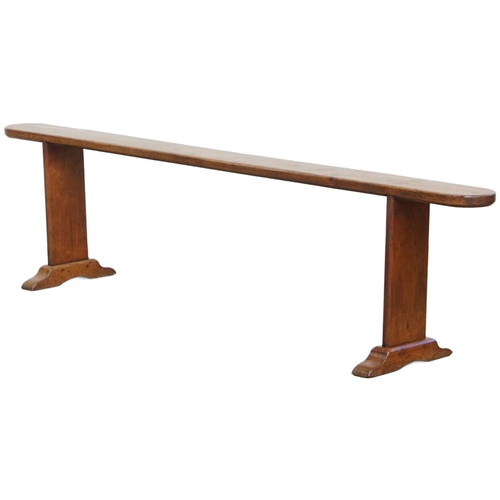 Antieke Halbank/ Bank Voor Aan De Eettafel Met Een Stijlvolle En Tijdloze Uitstraling image 1