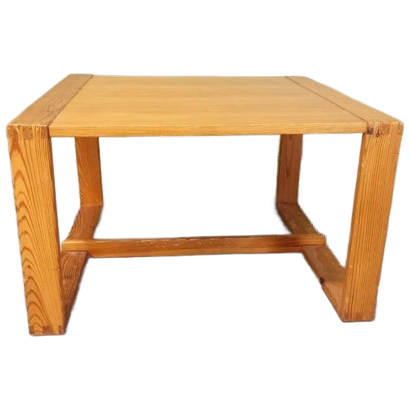 Vintage Design Grenen Salontafel, Vierkant image 1