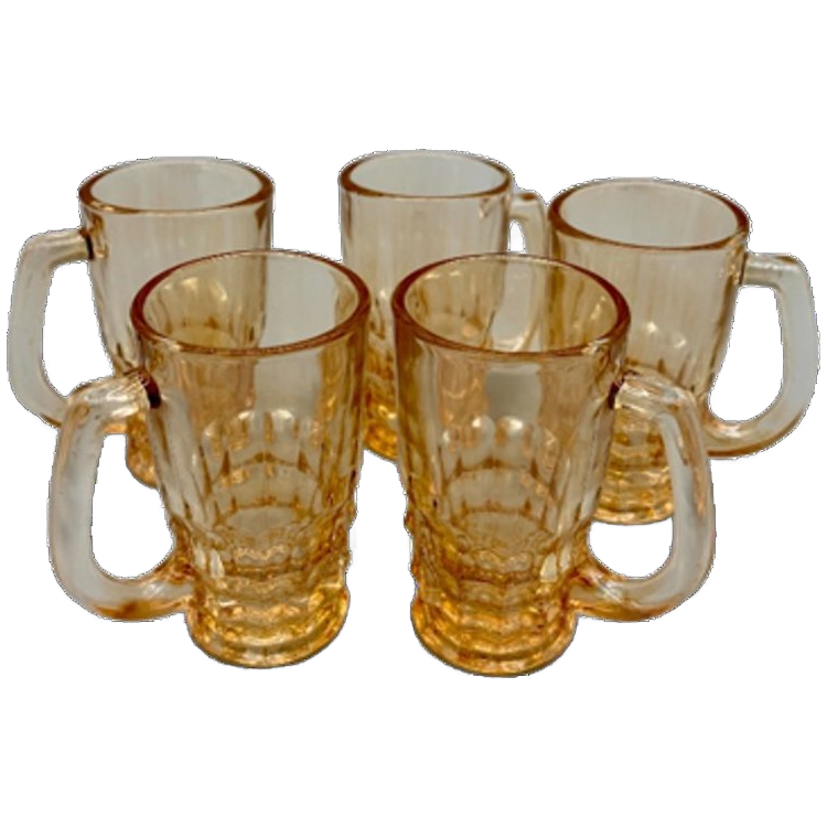 Set Vintage Shotglaasjes Ombre Oranje 5 Stuks image 1