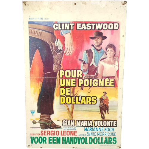 Oude Filmposter Op Hout image 1