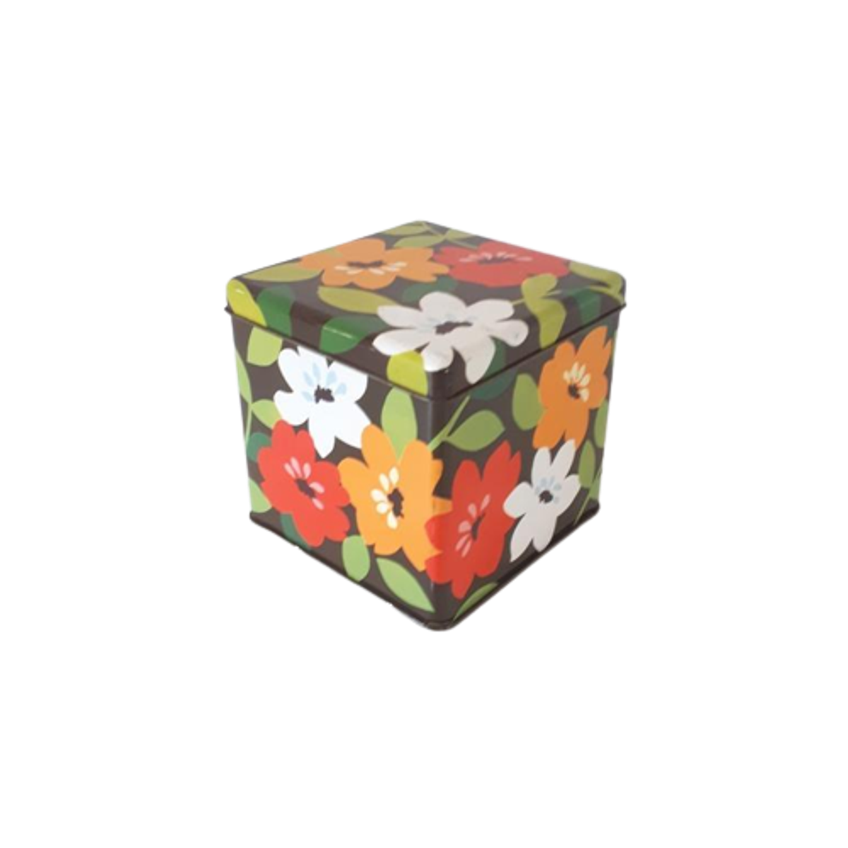 Retro Blikje Bloemen Theeblik Blik image 1