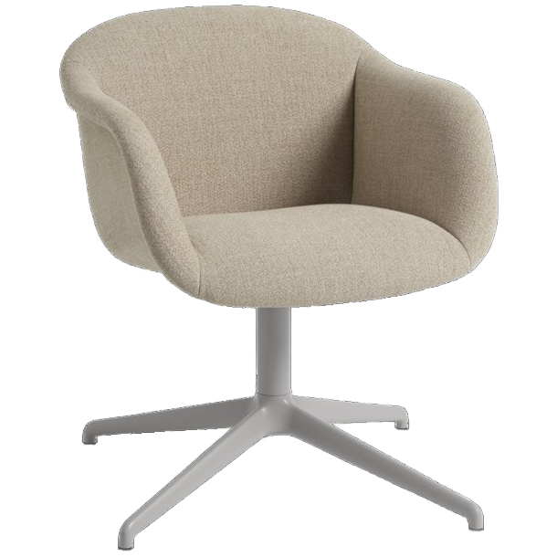 Muuto / Fiber Armchair / Swivel Base Grey/ Ecriture 240 image 1