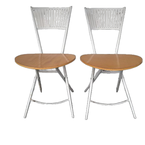 2x Vintage Folding Chairs From Fly Line (set) image 1
