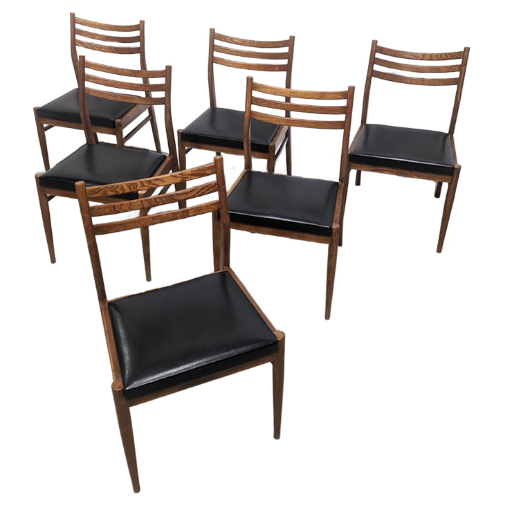 Six Elegant Vintage Scandinavian Chairs image 1