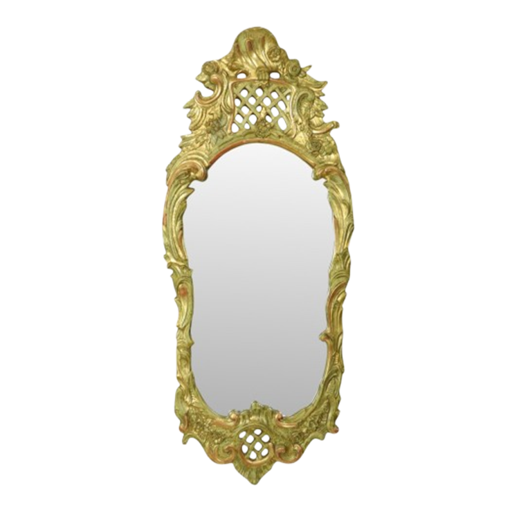 Grote Zweedse Spiegel Bladgoud Verguld Klassiek Rococo Stijl 119cm image 1