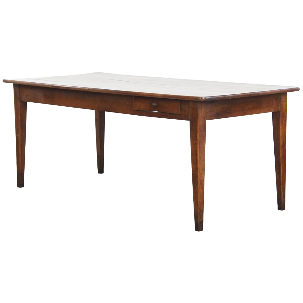 Antieke Franse Eettafel Gemaakt Van Kersenhout In Een Warme Kleur image 1