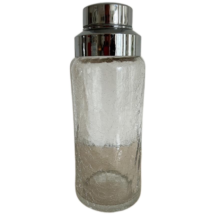 Vintage Cocktail Shaker Glas / Zilver image 1