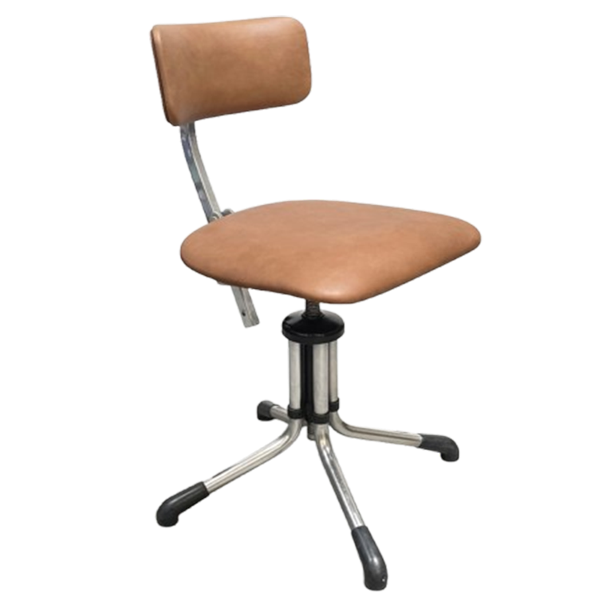 Vintage Gispen Bureaustoel Opnieuw Bekleed Met Leer. image 1