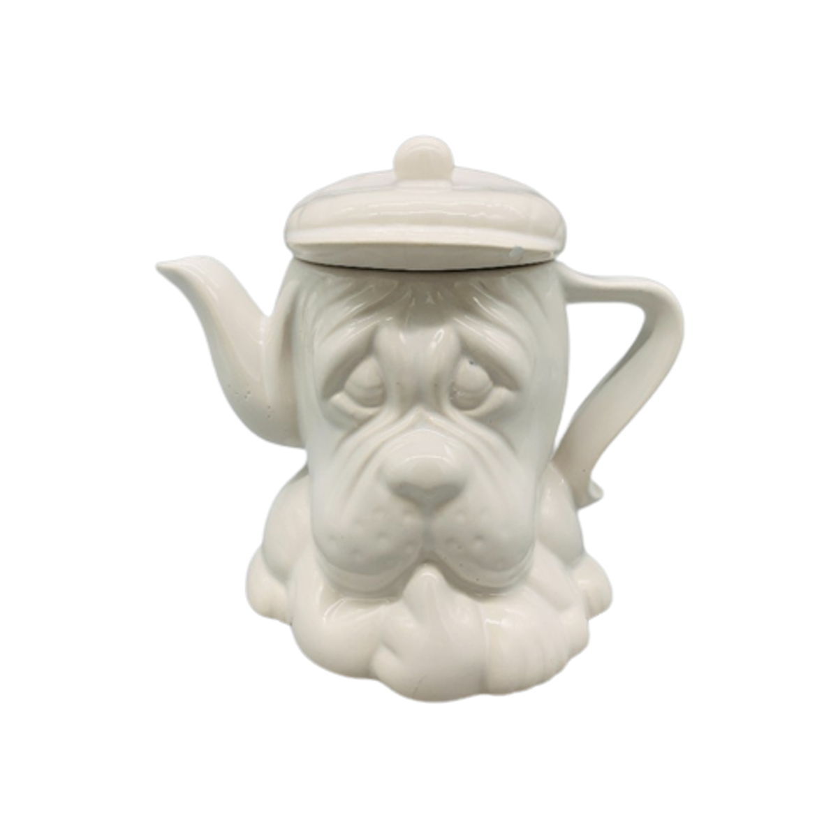 Vintage Theepot Droopy Dog Wit image 1