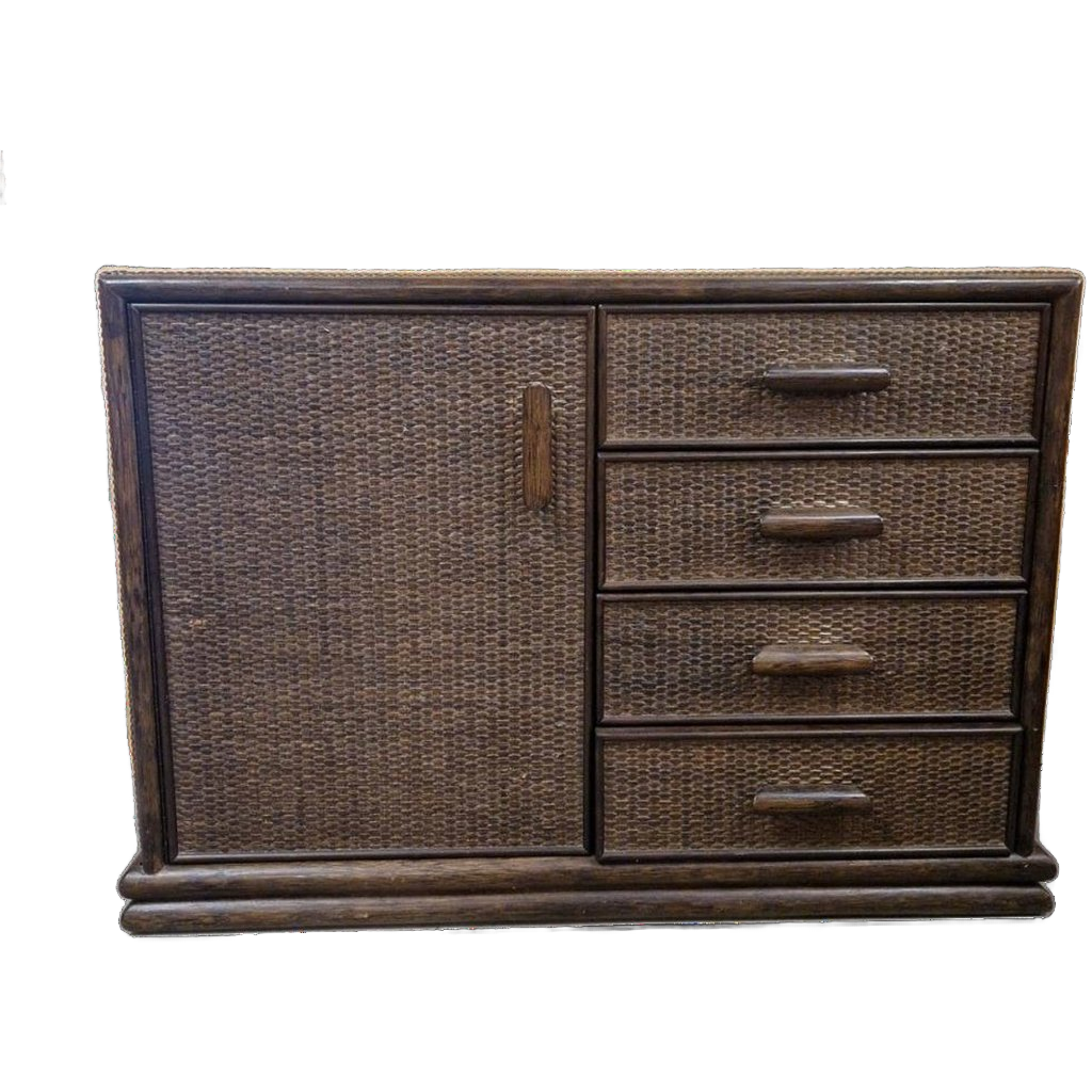 Vintage Dressoir Lowboard Sideboard Ladekast Bamboe Kast Boho Wandkast Dressoirtje image 1