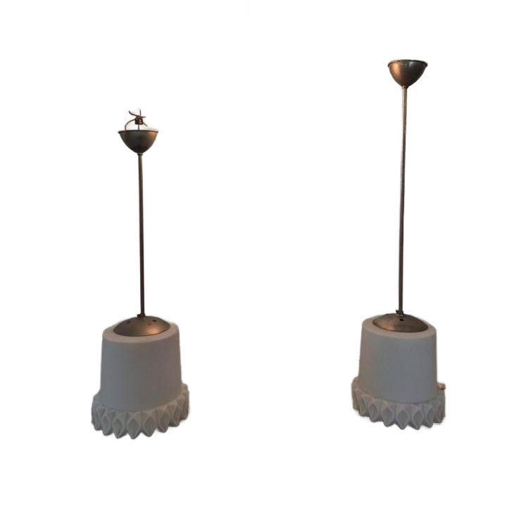 3 Peil & Putzler Hustadt Zonnebloem Vintage Opaline Hanglamp image 1